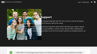 Contact ON1 Support – ON1