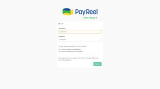 OnBoarding Login - PayReel Online