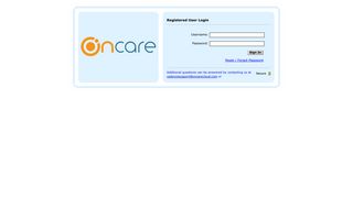OnCare: Registered Login