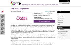 Once upon a Bingo Player Reviews and Exclusive Offers - BingoPort