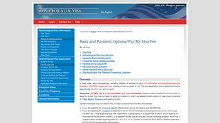 Apply for a U.S. Visa | Bank and Payment Options/Pay My Visa Fee ...