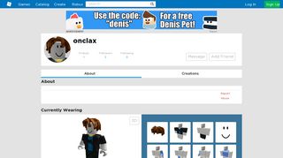 onclax - Profile - Roblox