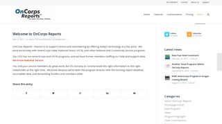Welcome to OnCorps Reports - oncorpsreports.com