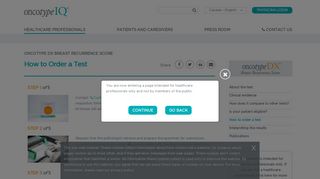 How to order a test - Oncotype DX