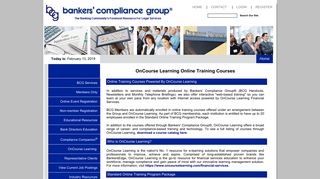 OnCourse Learning Online Training Information | Bankers Compliance ...