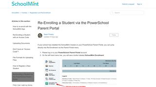 Re-Enrolling a Student via the PowerSchool Parent Portal – SchoolMint
