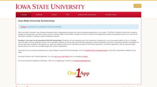 Scholarships • Office of Student Financial Aid • Iowa State University