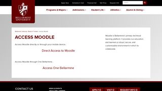 Access Moodle - Bellarmine University