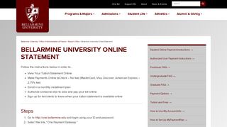 Bellarmine University Online Statement