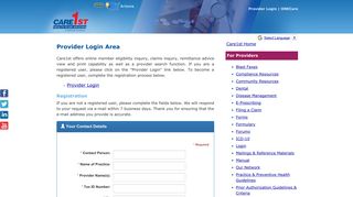 Login Area | Providers | Care1st Health Plan Arizona, Inc.