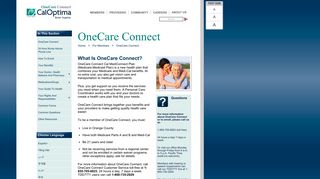 OneCare Connect - CalOptima