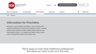 Information for Providers | Commonwealth Care Alliance