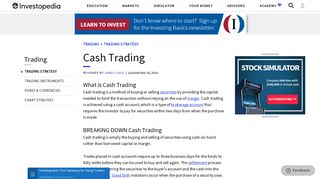 Cash Trading - Investopedia