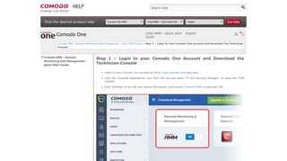 Step 1 – Login To Your Comodo One Account And Download The ...