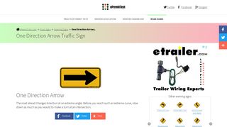One Direction Arrow | Warning Road Signs - ePermitTest.com
