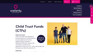 Child Trust Fund - Children's Savings & Investments | OneFamily