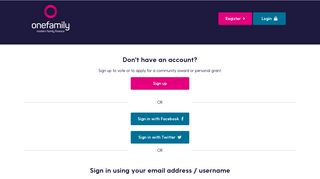 Log In/Logout - Access Your Account | OneFamily Foundation