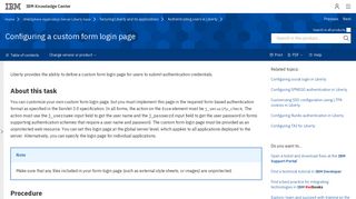 Configuring a custom form login page - IBM
