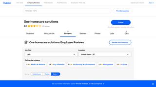 Working at One homecare solutions: Employee Reviews | Indeed.com