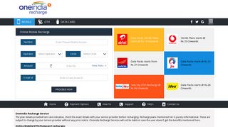 Online Recharge - Prepaid Mobile Recharge | DTH ... - Oneindia