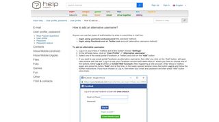 How to add an alternative username? - Inbox Help - Inbox.lv