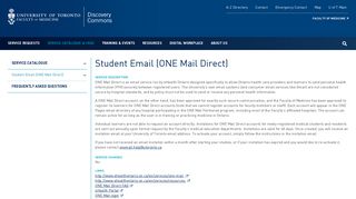 Student Email (ONE Mail Direct) - Discovery Commons - University of ...