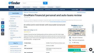 OneMain Financial personal loans review January 2019 | finder.com