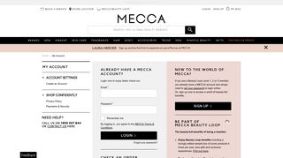 MECCA | My Account | Log In or Sign Up