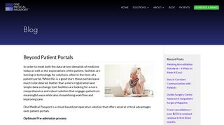 Beyond Patient Portals - One Medical Passport