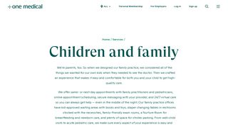 Children and Family - Services | One Medical