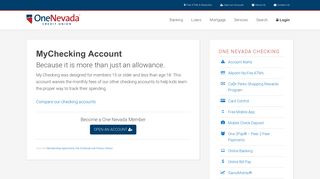 MyChecking Account | One Nevada Credit Union