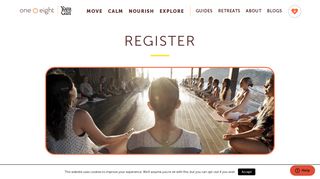 Signup to oneOeight yoga community - 10 day free