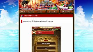 Titles and Rewards | ONE PIECE TREASURE CRUISE ULTIMATE ...