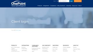 Client login - OnePoint Human Capital Management