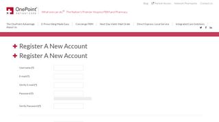 Register a new account - OnePoint Patient Care