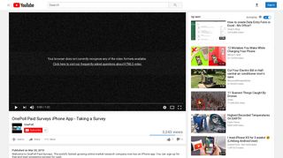 OnePoll Paid Surveys iPhone App - Taking a Survey - YouTube