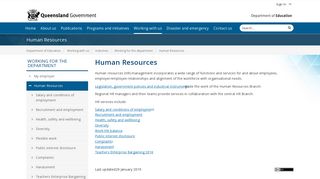 Human Resources - Department of Education (DoE)