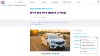 One Quote Direct Car Insurance & Contact Details | MoneySuperMarket