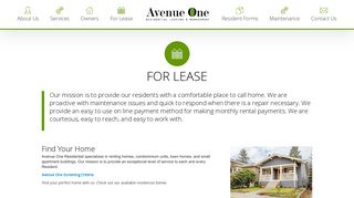 Renters - Seattle Property Management & Leasing - Avenue One ...