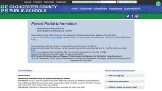 Parent Portal - Gloucester County Public Schools - SchoolDesk