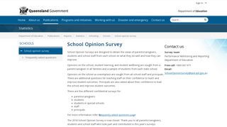 School Opinion Survey - Department of Education (DoE)