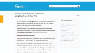 Using SignUp.com school-wide – SignUp.com