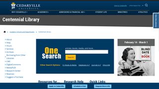 Library | Cedarville University | Cedarville University