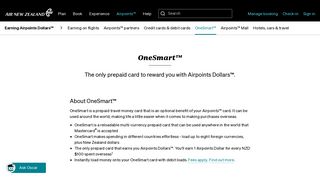 OneSmart™ - Earning Airpoints Dollars™ - Airpoints™ | Air New ...
