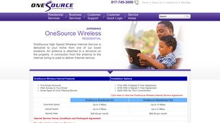 OneSource Communications Residential Wireless Internet Service