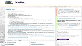 OneStop - Homepage - AER