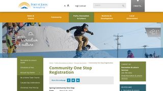 City of Fort St. John | Community One Stop Registration