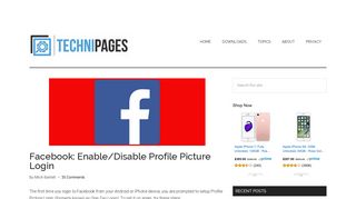 Facebook: Enable/Disable Profile Picture Login - Technipages