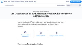 Use 1Password as an authenticator for sites with two-factor ...
