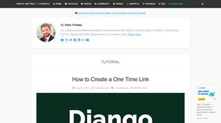 How to Create a One Time Link - Simple is Better Than Complex